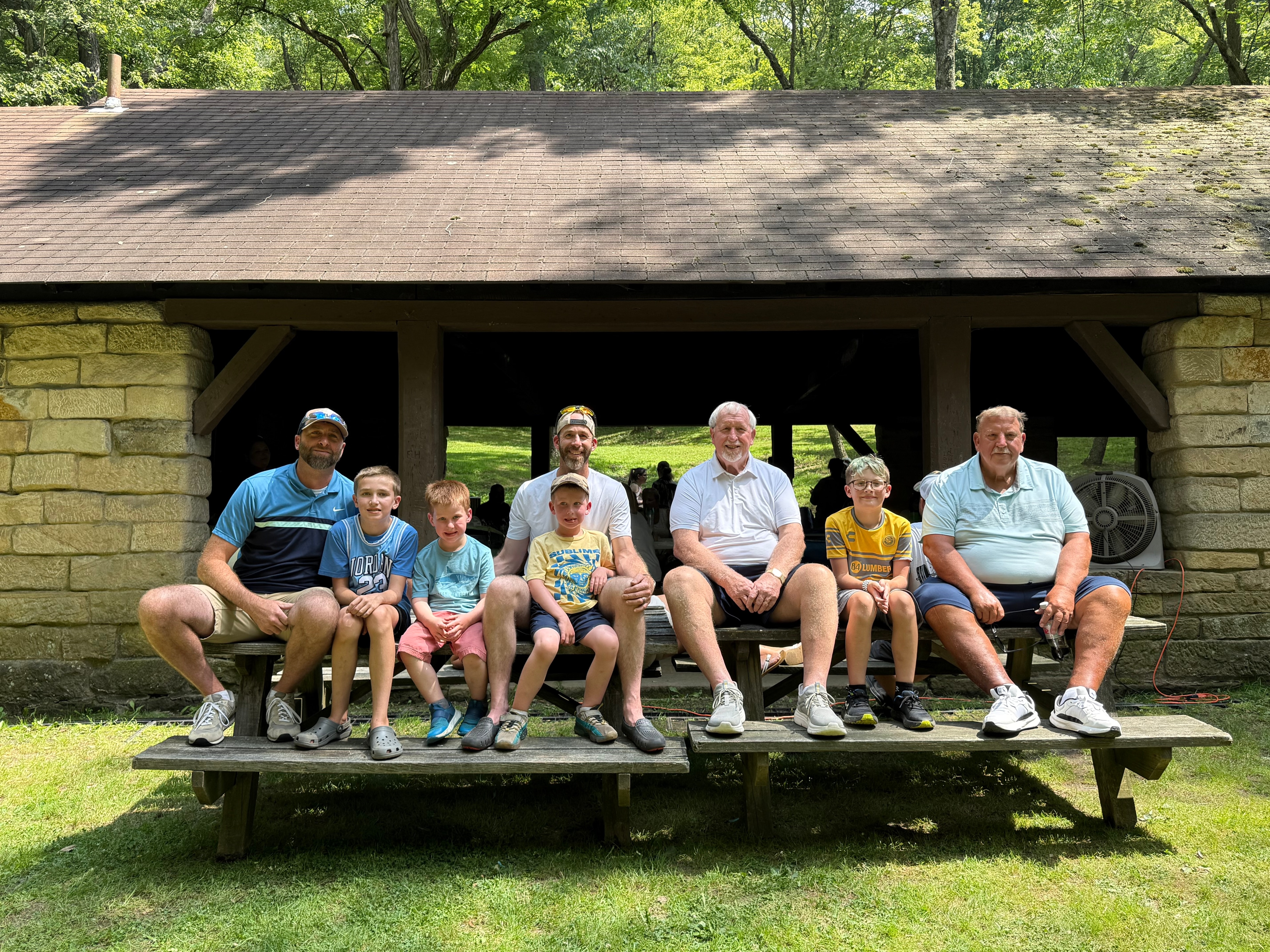 The Gregory family at Tomlinson Run State Park